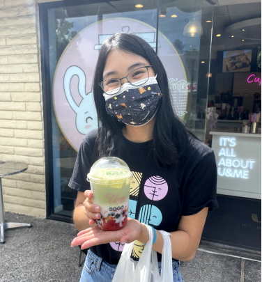 laura in front of ume tea