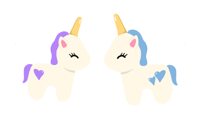 two unicorns